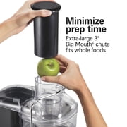 Hamilton Beach Easy Clean Juicer Machine, 800 W 2-Speed 16 oz Fruit and Vegetable Juice Extractor, Easy Cleaning and 3 Big Mouth Chute, Black