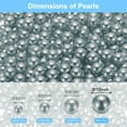 thumbnail image 2 of Uxcell 500Pcs Faux Pearl for Crafting, 10mm No Hole ABS Round Pearls Beads for Cosmetic Boxes, DIY, Silver Grey, 2 of 5
