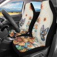 thumbnail image 2 of XYZCANDO Car Seat Covers Butterfly Floral 2 pcs Car Front Seat Covers Soft SUV Truck Sedan Waterproof Cozy Automotive Front Seat Covers, 2 of 10