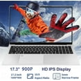 thumbnail image 3 of 17.3" Business Laptop Windows 11 Pro Office 2024 Conference Webcam Type-C Backlit Keyboard Intel N5095 8GB RAM 256GB SSD Support Fingerprint BT 5.0, 3 of 9