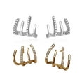 thumbnail image 1 of fastboy 2 Pairs Earrings Ear Stud Classic Ear Pendant Exquisite Rhinestone Inlaid Portable Studded Curved Earrings Men, 1 of 8