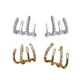 thumbnail image 4 of Sonducket 2 pares de pendientes resistentes al desgaste, pendientes de tuerca ligeros y exquisitos, pendientes curvos con tachuelas para mujeres Type2, 4 of 6