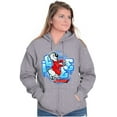 thumbnail image 3 of Airbrushed Bear Mascot Icee Ahh Unisex Plus Size Zip Hoodie Brisco Brands 2X, 3 of 5