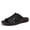 HT-1133-Black, variant on Summer Men Slippers Genuine Leather Breathable Clogs Sandals Beach Classics Leather Slides Outdoor Flip Flops Plus Size Men Shoe