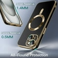 thumbnail image 5 of JETech Magnetic Case for iPhone 15 6.1-Inch, Compatible with MagSafe, Camera Lens Full Protection, Shockproof Soft TPU Electroplated Phone Cover (Black), 5 of 6