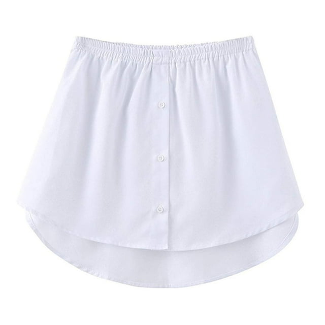 Shirt Extenders Layering Fake Top Lower Sweep Shirt Extender Asjustable Mini Skirt For Women