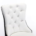 thumbnail image 3 of Nailhead Trim Decoration, Comfortable Shape / White+Black American Dining Chair Set, 3 of 7