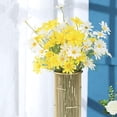thumbnail image 4 of 12Pcs Artificial Silk Daisies Flowers Outdoor UV Resistant Fake Wildflowers with Stems Greenery Shrubs Plants Arrangements for Home Garden Table Wedding Decoration (Yellow), 4 of 12