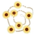 thumbnail image 5 of WHAMVOX Multi Color Sunflower Wood Beaded Garland for Decoration Made of Rope and Felt Cloth 6 Feet Long, 5 of 8