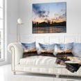 thumbnail image 2 of Designart Sunset with Clouds in Kiev Panorama - Cityscape Throw Pillow - 16x16, 2 of 4