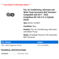 thumbnail image 2 of Fan, Air Conditioning, Alternator and Water Pump Accessory Belt Tensioner - Compatible with 2011 - 2020 Freightliner M2 106 6.7L 6-Cylinder Diesel 2012 2013 2014 2015 2016 2017 2018 2019, 2 of 2