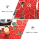thumbnail image 2 of Manteles individuales bordados navideños, apliques de flor de pascua, manteles individuales para vacaciones, 4 Uds., 2 of 5