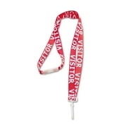 Advantus Preprinted Quick ID Lanyards, J-Hook Style, 36" Long, Visitor, Red, 5/Pack