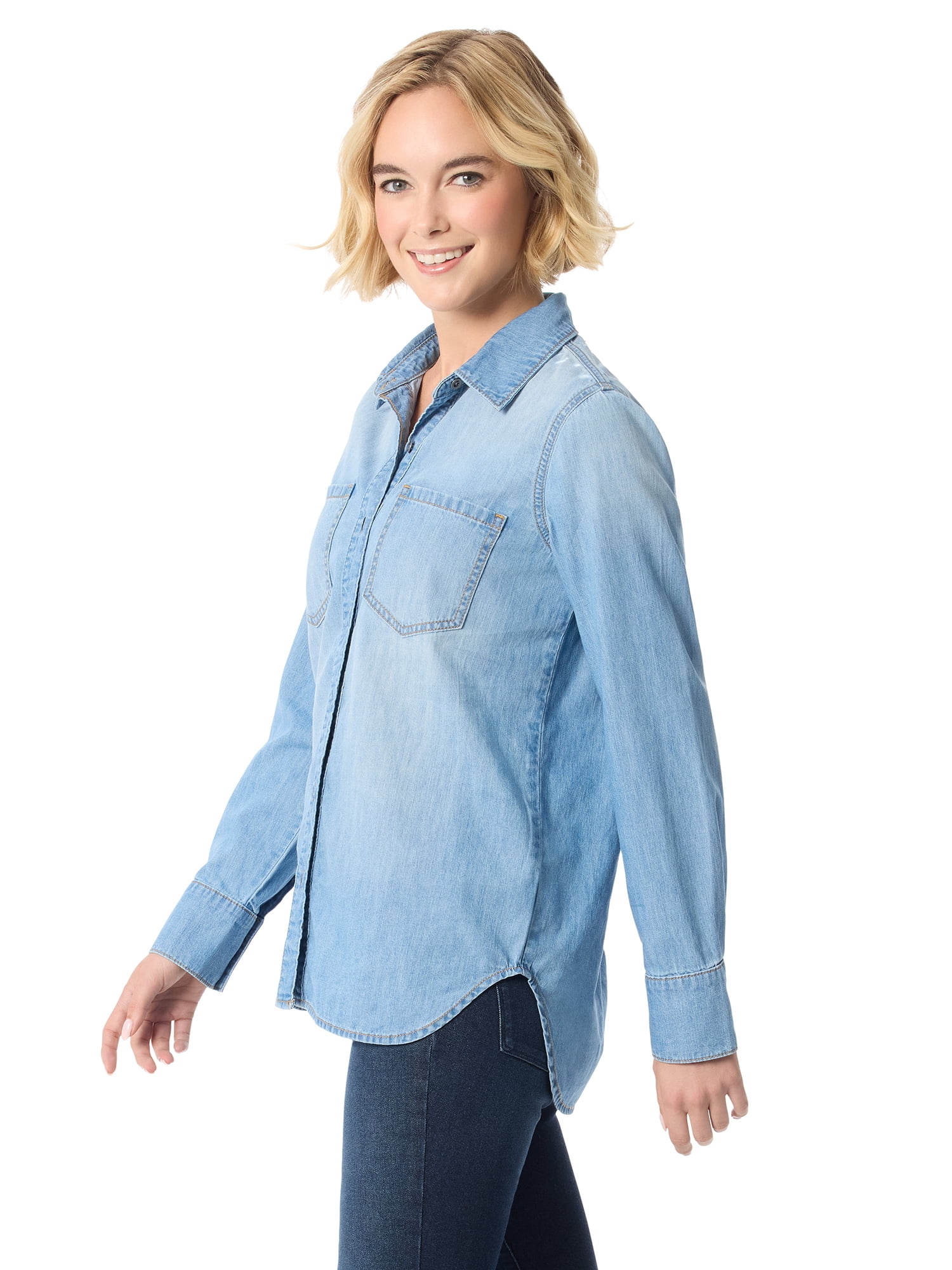 Jessica Simpson Women's Tie Front Button Up Shirt , Sizes XS-XL