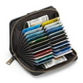 thumbnail image 6 of Sendefn Leather Credit Card Holder Wallet for Women RFID Blocking Bifold Zipper Card Case Organizer with Wristlet 32 Slots, 6 of 7