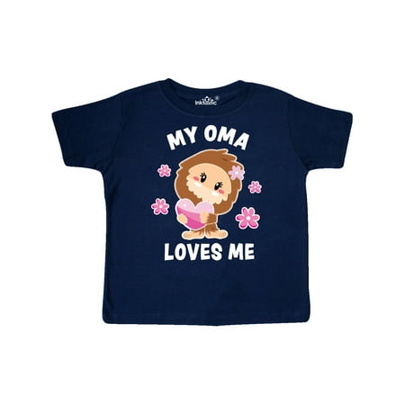 

Inktastic My Oma Loves Me with Bigfoot Gift Toddler Toddler Girl T-Shirt