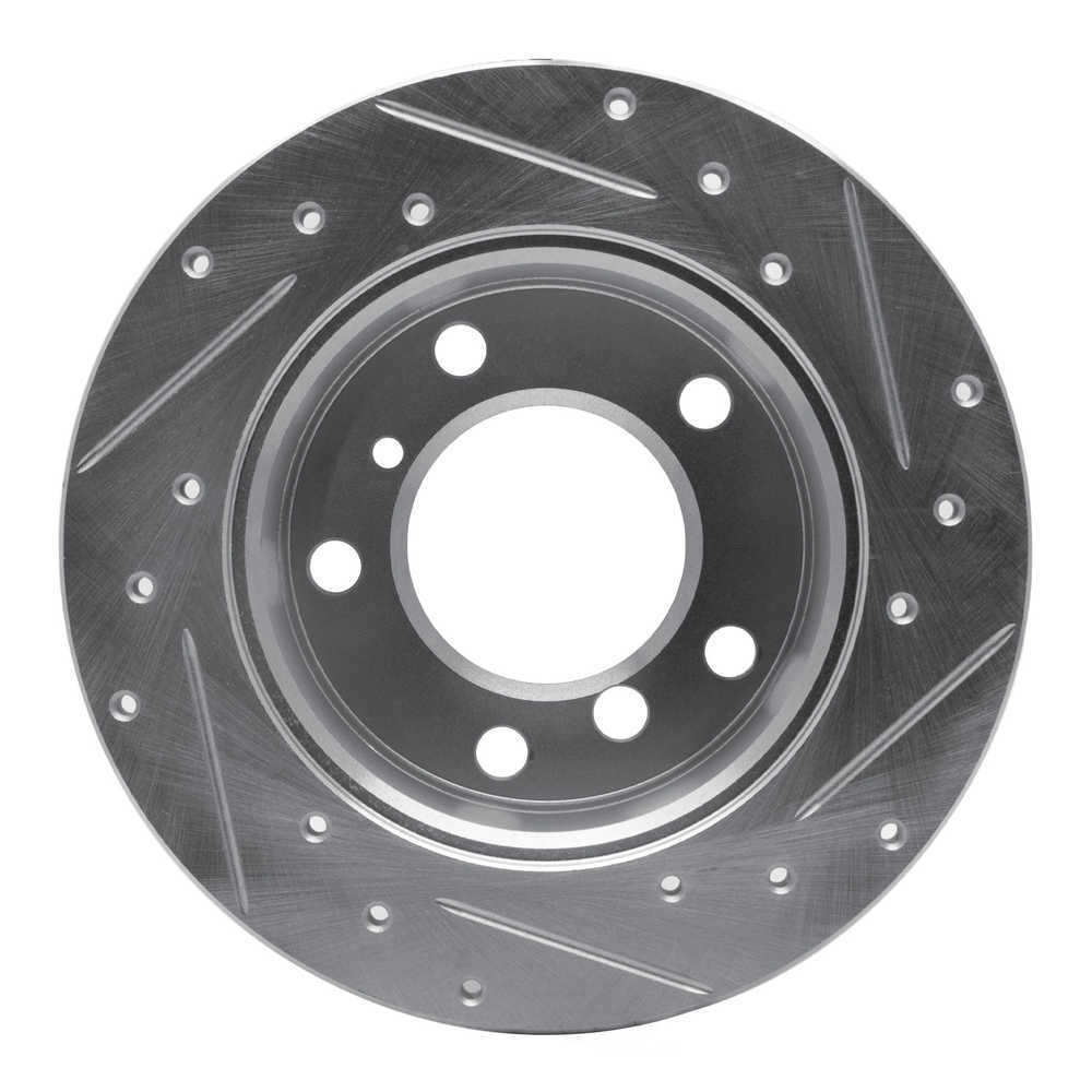 Dynamic Friction Company 631-40038L DFC Brake Rotor - Drilled And Slotted - Silver