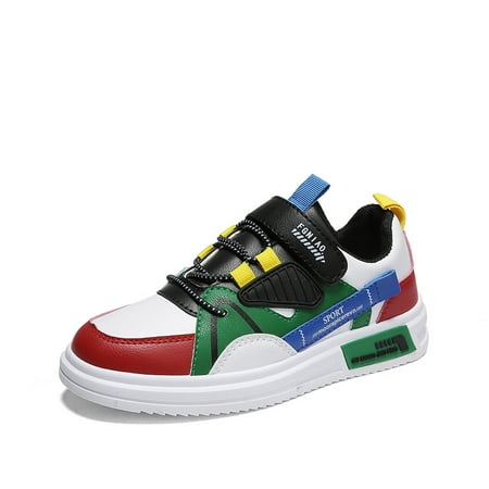 

Boys Girls Shoes Trendy Color Block Shoes Outdoor Comfy Hook And Loop Walking Shoes For Toddler Children Kids Sneakers Spring And Summer