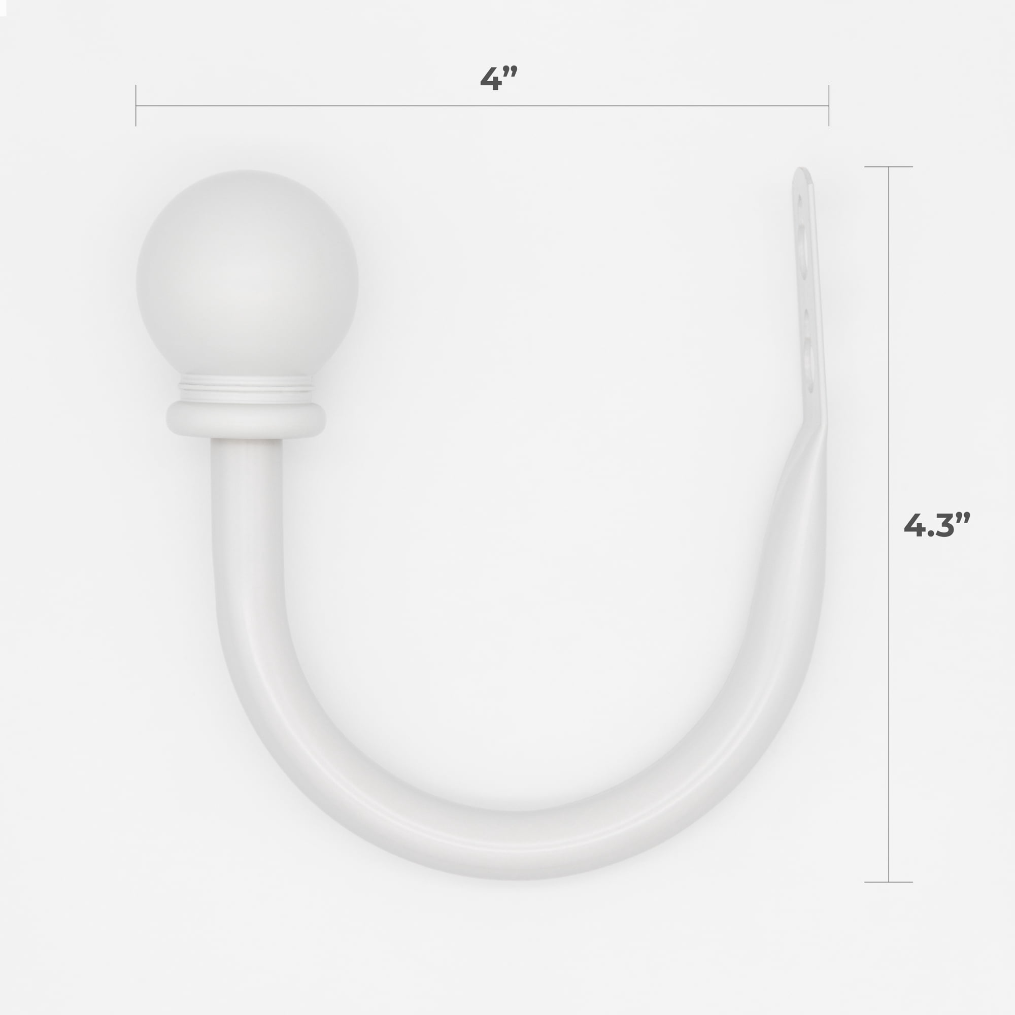 Mainstays White Ball Curtain Rod Holdbacks (2 Count)