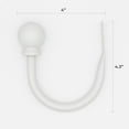 thumbnail image 6 of (2 pack) Mainstays White Ball Curtain Rod Holdbacks (2 Count), 6 of 8