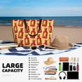 thumbnail image 3 of Yiaed Hot Chili Print Large Capacity Beach Travel Bag - Waterproof Zipper Vacation Tote for Sandproof Storage, and Camping, 3 of 5