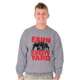 thumbnail image 4 of Football Athlete Earn Every Yard Men's Crewneck Sweatshirt Brisco Brands S, 4 of 6
