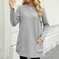 thumbnail image 2 of Bovemsi Sweatshirts for Women Crewneck Loose Fitting Tops Long Sleeve With Pocket Shirts Pullover Long Sleeve Clothes Pullover, 2 of 5
