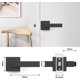 thumbnail image 2 of 2 Piezas Manija de Puerta de Privacidad para Puerta de Baño con Cerradura, Chapas para Puertas Interiores sin Llave (Negro Mate), 2 of 4