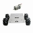 thumbnail image 1 of Tablero de Metal de 3 mm con 4 Motores + 4 Soporte de Motores + 4 Rueda Mecanum + 4 Eje + 1 Paquete de Tornillos 37GB-520, 1 of 7