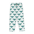 thumbnail image 6 of Uemuo Cartoon Shark Pattern Women's Wide Leg Palazzo Lounge Pants with Pockets Light Weight Loose Comfy Casual Pajama Pants-Small, 6 of 9
