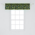 thumbnail image 2 of Ambesonne Garden Window Valance, Smiling Vegetable Characters, 42" x 12", Charcoal Grey and Fern Green, 2 of 3