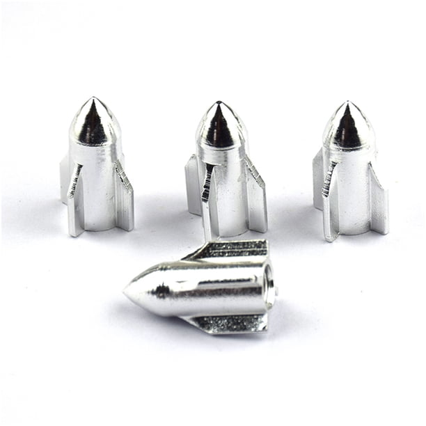 Eigraketly 4 piezas tapas de vástago de válvula de neumático que cubren accesorios piezas modificadas vehículos reemplazo de cubierta de aire de rueda Herramientas y ferretería Plata Eigraketly TO008942-05