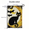 thumbnail image 3 of PHYHOO Happy Halloween Garden Flag Double Sided Pumpkin Cat Flags Burlap Home Yard Flag Outdoor Indoor Decoration -A White, 3 of 6