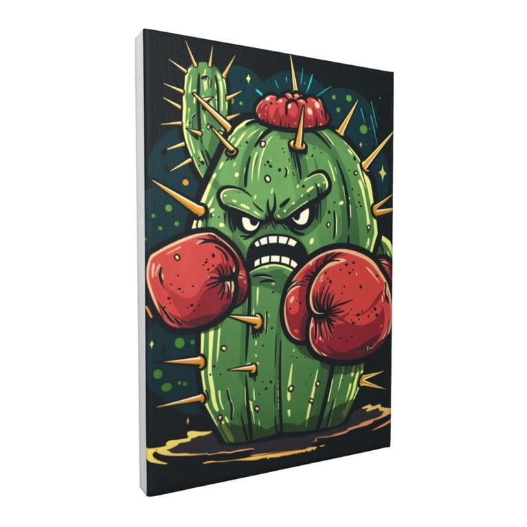 12x18 inch Boxing Ring Decor Angry Cactus Boxer Canvas Painting,Indoor  Lounge,Boxing Ring,Man Cave,Garden Yard Decor Wall Art Prints,Fun Angry  Cactus Boxer Decoration Canvas Hanging Picture, - Walmart.com