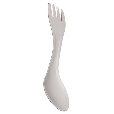 

1Pc Double-ended Spork Multi-function Titanium Spoon Portable Fork Spoon Outdoor Tableware for Camping Picnic Travel (Silver)