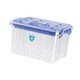 thumbnail image 1 of Caja organizadora de medicamentos, contenedor de primeros auxilios, caja para medicamentos de emergencia transparente apilable portátil, contenedor de azul, 1 of 10