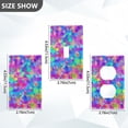 thumbnail image 7 of Yayeee Blank Wall Plate Cover 1-Gang 4.5"x2.7" Home Unused Decorative Outlet, Vibrant Geometric Pattern, 7 of 7