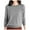 Dark Gray, variant on Cute Sweater Women Solid Crew Neck Long Sleeve Casual Knitted Work Office Wool Fall Sweaters