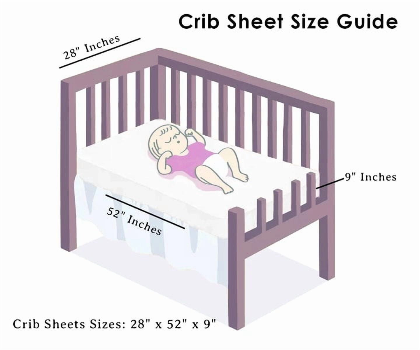 1 PC Cotton Fitted Sheets for Standard Crib Mattress & Toddler Bed Mattress Crib Fitted Sheet (Ivory, 28x52x8 Inch Drop)
