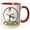 Red/White, variant on 3drose, Funny Worlds Greatest Mime Cartoon, 11oz Two-tone Green Mug