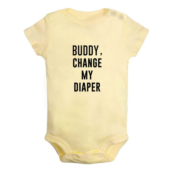 iDzn Buddy Change My Diaper Funny Rompers For Babies, Newborn Baby Unisex Bodysuits, Infant Jumpsuits, Toddler 0-24 Months Kids One-Piece Oufits