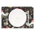 thumbnail image 2 of Ryvnso 1 Piece Placemats Roosters Plants Dining Mats Heat-Resistant Non-Slip Washable Table Mat, 2 of 8