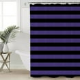 thumbnail image 4 of Fabric Shower Curtain, Happy Halloween Purple and Black Stripes Bathroom Curtain with 12 Hooks Waterproof No Bad Odor Machine Washable Bath Curtains for Bathroom, Spa Room, Background Cloth, 60"x72", 4 of 6