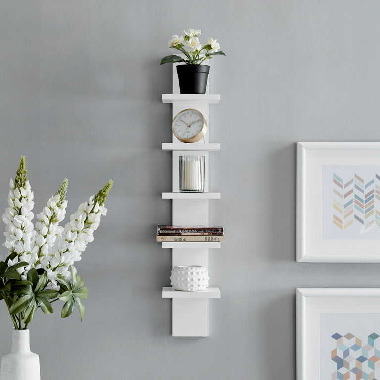 Danya B. Utility Column Spine Wall Shelves White