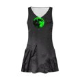 thumbnail image 4 of WFJCJPAF 2025 New Halloween Halloween Dresses for Women Long Sleeve,Women's Summer Comfort Fashion Printing Pocket Sleeveless V-Neck Dress - Green L, 4 of 5