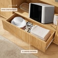 thumbnail image 5 of UZUGUL Fluted TV Stand Wood Color Wood Entertainment Center with Storage Drawers & Cable Management for Living Room, 5 of 7