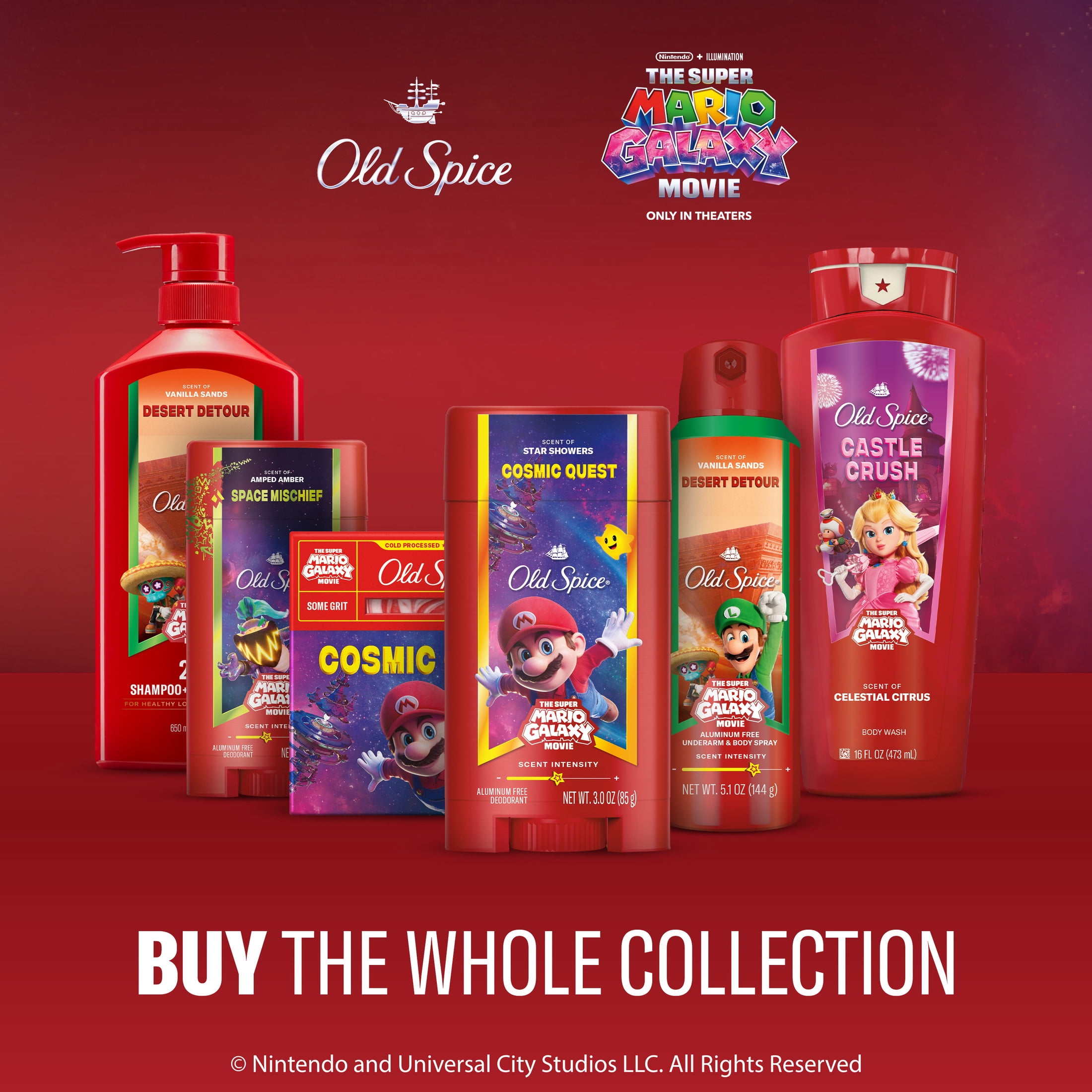 Old Spice Hand and Body Lotion for All Skin Types, Cosmic Quest, Old Spice x The Super Mario Galaxy Movie, 16oz
