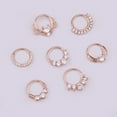 thumbnail image 4 of Xinyolin Cubic Zirconia Inlaid Nose Ring, Women's Helix Earring Hoop Piercing Jewelry, 4 of 8