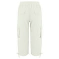 thumbnail image 4 of Bovemsi Women's Lightweight Quick-Dry Hiking Cargo Pants - High Waist Travel Pants with Multi-Pockets, White, XXL, 4 of 4