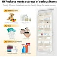 thumbnail image 6 of Ofiray-home Over the Door Organizer 5 Tiers,Extra Large Behind Door Storage of 10 Compartments,80 lbs Weight Capacity Over the Door Storage, Door Hanging Organizer for Closet, Diaper Organizer, Beige, 6 of 7